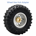 Miniatyrbild 7 av 8: 4 st mässingshjulsexadapter för RC-bil Crawler breddningsadapter för 1/10 RC Crawler 1,9 2,2 tum VP-hjul fälgar 22 mm tjocklek