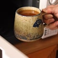 Miniatyrbillede 6 af 6: Kaffe krus, keramik med håndtag ske matt til kaffe, te & kakao
