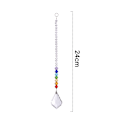 Miniatyrbillede 2 af 5: Regnbue Krystal Prisme Kugle Chakra Farver Strand Design