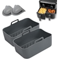 Miniatyrbild 1 av 5: Airfryer Silikonform, Återanvändbar Silikoninsats, Non-Stick Diskmaskinsäker Livsmedelsgodkänd Silikon för Enkel Rengöring, Bättre Luftcirkulation & Jämn Värme