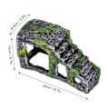 Miniatyrbilde 6 av 8: Skilpadde solingsplattform Kunstig harpiks plattform trapper for terrarium øgler frosker slanger gekkoer ornament