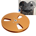 Miniatyrbilde 1 av 8: 1/4 7 tommers tom trommel Universal 3 hull aluminiumlegering åpningsmaskin del opptaksrulle gull