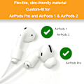 Miniatyrbillede 4 af 6: 4 stk. kompatibel med magnetiske anti-tab-stropper, AirPods-tilbehør