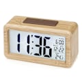 Miniatyrbild 1 av 5: Digital Bordsklocka, Retro Stilren Design Med Dimbar Display För Sovrum Kontor, Träväckarklocka Stor LED-Display Smart Sensor Nattlampa, Enkel