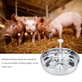 Miniatyrbillede 1 af 2: Foderbeholder i rustfrit stål til smågrise - Foderbeholder til grise med metalrille - Stor