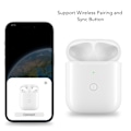 Miniatyrbilde 6 av 8: Ørepropper Ladeetui Trådløs Trådløs Lader Øretelefoner Laderetui med Paring Synkroniseringsknapp for IOS Ørepropper 1. og 2. generasjon A0102