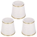 Miniatyrbillede 2 af 8: 3 stk. E14 lampeskærm tøndeform bordlampe skærm Meson installation stof soveværelse loftlampe skærm