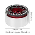 Miniatyrbilde 6 av 8: 2 stk 1,9 tommers Beadlock-hjul i aluminiumlegering CNC-bearbeiding Universal RC-hjul for Crawler Red