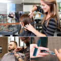 Miniatyrbild 6 av 8: Hårklippningssax i rostfritt stål, frisörsax, professionell salongsax för barberare, en kam ingår, för hemmabruk för män och kvinnor