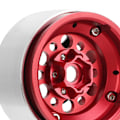Miniatyrbilde 4 av 8: 2 stk 1,9 tommers Beadlock-hjul i aluminiumlegering CNC-bearbeiding Universal RC-hjul for Crawler Red