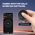 Miniatyrbild 7 av 8: Trådlös PTT-knapp Bluetooth 5.0 IP67 Vattentät Trådlös PTT-knapp Switch för Zello för IOS för Android