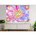 Miniatyrbild 5 av 5: Polyester Boho Väggdekor, Mystisk Måne Och Sol Tapeter, Helt Ny Högkvalitativ, Lättviktig Mjuk Vid Beröring Hudvänlig Väggbonad För Hemmet