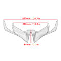Miniatyrbillede 3 af 8: Front Fairing Aerodynamisk Vingelet Carbon Fiber Style Vinge Dæksel Passer til Yamaha R15 V3 2017-2020