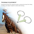 Miniatyrbilde 8 av 8: Heste Snaffle Bit Gummibelagt Rustfritt Stål Løs Ring Heste Munnbit for Trening Ridning