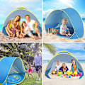 Miniatyrbild 4 av 8: Strandtält Baby strandtält Baby strandtält med avtagbar pool