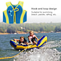 Miniatyrbillede 7 af 8: Børns svømmevest blå krog og løkke finne design justerbare stropper neopren blød børnesvømmejakke til rafting surfing M