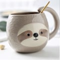Miniatyrbilde 3 av 5: Nyhet dovendyr kaffekopp, tegneserie keramikk, til julegaver
