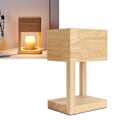 Miniatyrbild 1 av 8: Doftljusvärmare Lampa Doftande Vaxsmältning Dimbar Trä Ljusvärmare Lykta för Sovrum 110‑240V EU-kontakt
