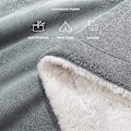 Miniatyrbild 2 av 5: Mysig Täcke, Vändbar Sherpa Pläd Erbjuder Supermjuk Flanellfleece, Idealisk För Inomhus- Och Utomhusäventyr, Lättskött, Förbättrad