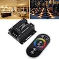 Miniatyrbillede 1 af 8: 3-vejs lysdæmperkontakt med fjernbetjening konstant spænding PWM RGB LED lysstyring DC12V 24V