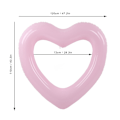 Miniatyrbilde 6 av 8: Hjerteformet svømmebøye 120cm tykk rivebestandig PVC-materiale oppblåsbar bassengflytering for bassengfeststrender rosa