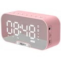 Miniatyrbild 1 av 5: 5-i-1 Multifunktionell Klocka, Elegant Spegel LED-Display Väckarklocka Med Dubbla Alarm För Flickor Vuxna, Stöd För TF-kort, Bluetooth-Högtalare