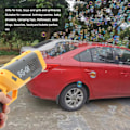 Miniatyrbild 7 av 8: Bubbelmaskin med lampor Kraftfull motor Bärbar Automatisk bubbelmaskin för barn över 3 år för fester Gul