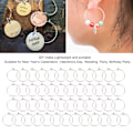 Miniatyrbillede 7 af 8: 50 stk. 20 mm Bulk Hoop Øreringe Rustfrit Stål DIY Anti Allergi Vinglas Ringe Smykkefremstilling Bryllup Fødselsdagsfest