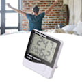 Miniatyrbillede 1 af 8: Indendørs termometer med høj nøjagtighed med stor skærm alarmfunktion digitalt hygrometer til hjemmet soveværelse