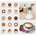 Miniatyrbild 5 av 5: Latte Cappuccino Skummaskin, Manuell Mjölkskummare, Enkel Mjölkskumning, Hållbart Rostfritt Stål, Tjockt Krämigt Skum, Ergonomisk Kolv För Kaffemjölk