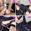 Miniatyrbild 3 av 5: 3 stycken Dreadlocks-verktyg, sammanlåsande verktyg för Locs, Easyloc-hårverktyg för Dreadlocks, Interlocks eller Sisterlocks, åtdragningstillbehör för små S