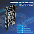 Miniatyrbillede 3 af 5: PCI-e X 1 til USB Udvidelseskort, USB 3.0 5 Gbps PCI Express Kort, PCIE Bundkortkort til PC-Skrivebord