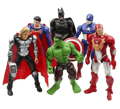 6-pack Superhjältefigurer Leksakssats Dockor Barn Fan Present