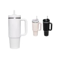 Miniatyrbillede 4 af 5: Isoleret Genanvendelig Vandflaske i Rustfrit Stål Rejsemugge Kaffe Kop (sort)