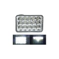 Miniatyrbilde 3 av 4: 2 stk 4x6 tommers 90W LED lyspærer Krystallklar frontlykter Rektangulære erstatningsforseglet stråle frontlykter