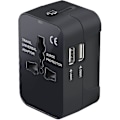 Miniatyrbilde 1 av 4: Bærbar multifunksjonell dobbel USB-port global universal reisevegglader strømuttak Fg