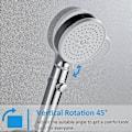 Miniatyrbillede 5 af 5: Højtryks Bruseshower, 3 Jet Bruseshower, Kalkbeskyttende Bruseshower, Håndbruser med Afbryder, Vandbesparende Bruseshower, Universal Badeværelsesbruser