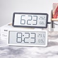 Miniatyrbilde 4 av 5: Multifunksjonell LED digital veggklokke med temperatur- og fuktighetsvisning - Stor LCD, dobbel strømforsyningsalternativer js
