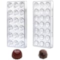 Miniatyrbillede 1 af 5: Transparent chokoladeform, 2-delt 3D chokoladeforme til kreativ bagning og desserter