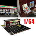 Miniatyrbillede 3 af 4: Diorama 1:64 Butik LED Belysning Bilparkeringsplads Display Fg