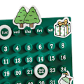 Miniatyrbild 4 av 5: Integrerad Formningsring Skrivbordsdatumsplanerare Bordskalender för DIY Heminredning Grön