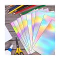 Miniatyrbillede 4 af 5: Metallic Holografisk Kort Skinnende Spejlpapirark, Reflekterende Opslagstavl Størrelse 8,5 X 11 Tommer 50 Pak