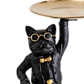 Miniatyrbilde 1 av 3: Håndlaget Bulldog Skrivebord Oppbevaring Nøkkelbrett - Harpiks Svart Hundestatue for Hjem og Veranda