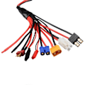 Miniatyrbillede 5 af 5: Otte i En RC Lipo Batteri Oplader Splitter Kabel Adapter Konnektor 4.0mm Stik til JST T Stik XT60 EC3 Futaba Tamiyas