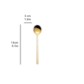 Miniatyrbillede 2 af 4: 8 stk. espressoskeer, 18/10 rustfrit stål guldskeer 5,1 tommer