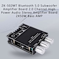 Miniatyrbillede 2 af 5: -502mt Bluetooth 5.0 Subwoofer Forstærkerkort 2.0 Kanals Lyd Stereo Forstærkerkort 2x50w Bas