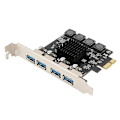 Pikkukuva 1 / 5: 4 Port USB 3.0 PCI Express -kortti USB 3.0 PCI-e laajennuskortti Pcie USB 3.0 -sovitinkortti Pcie:lle