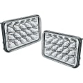 Miniatyrbilde 1 av 4: 2 stk 4x6 tommers 90W LED lyspærer Krystallklar frontlykter Rektangulære erstatningsforseglet stråle frontlykter
