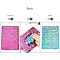 Miniatyrbillede 3 af 5: Vendbar Sequins Notesbog Dobbeltsidet Flip Sequins Notesbog Journal med Stjerne Mønster, Blå og Pink