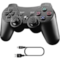 Pikkukuva 1 / 5: PS3 Ohjain, Langaton Ohjain Playstation 3:lle Bluetooth Pelikonsoli PS3:lle Kaksoisvärinällä Kuusiakselinen Kaukosäädin (musta)